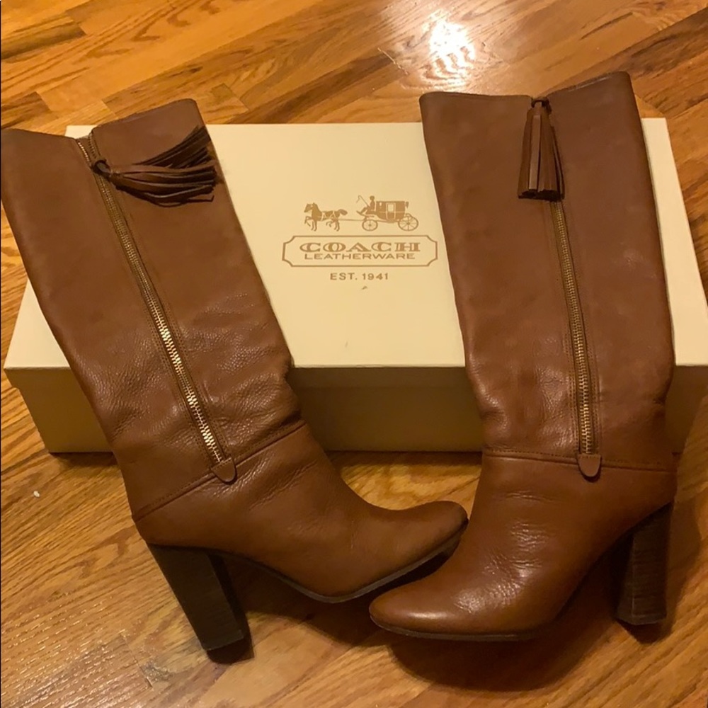 Coach Riding Leather Boots